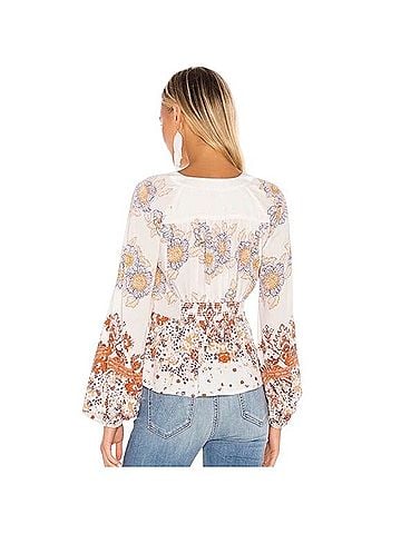 Free People Run Free Blouse Tunic Long Sleeve Blouse (view 2)