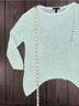 Eileen Fisher 100% Linen Solid Green Pullover Sweater Size S - photo 6