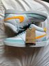 Nike Multi Color White Teal Sneakers Size 8 1/2 - photo 3