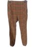 Free People Plaid Tan Black Track Pants Size 8 - photo 1