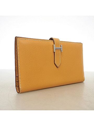 Hermès Hermes Bearn Long Wallet, Veau Epsom Leather, Natural Sable, ?J Stamp, Women's, P3548847 (view 2)