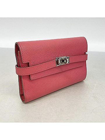 Hermès Hermes Kelly Wallet Medium Tri-fold Wallet, Veau Epsom Leather, Rose Extreme, A Stamp, Women's. (view 2)
