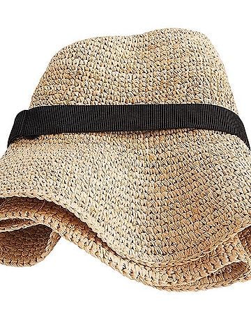 J.Crew Wide-brim packable straw hat Hat (view 2)