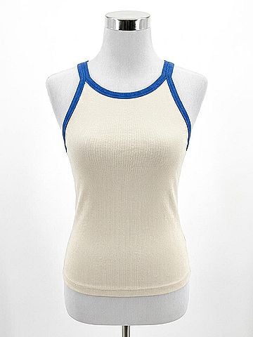 Free People Only One Ringer Tank in Ivory Combo As Mock (view 1)