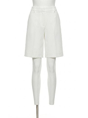 Generation Love Katina Crepe Bermuda Shorts in White (view 1)
