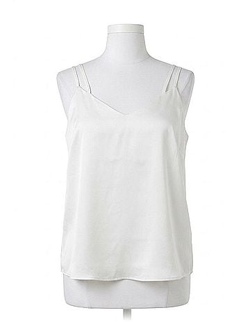 Skies Are Blue Work Tank in White (view 1)