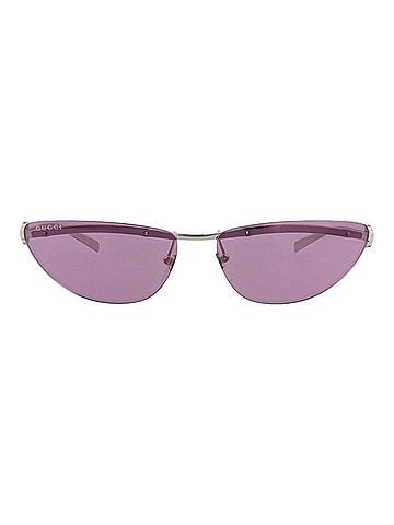 Gucci Women's Cat Eye-Frame Metal Sunglasses in Purple (view 1)
