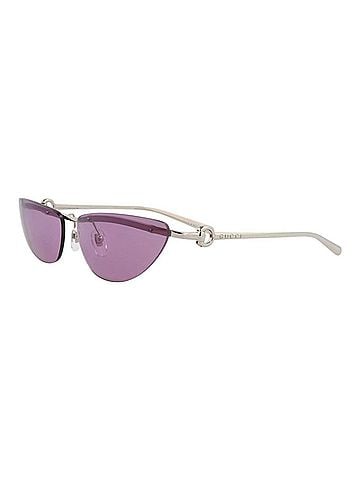 Gucci Women's Cat Eye-Frame Metal Sunglasses in Purple (view 2)