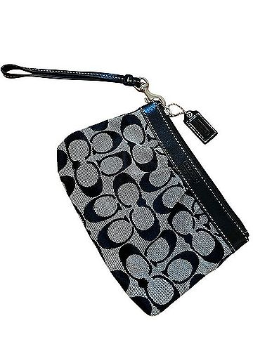 Coach Y2K Black Logo Wristlet Clutch (view 2)