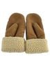 L.L.Bean 100% Polyester 80% Acrylic 20% Polyester Brown Ivory Mittens Size S - photo 1