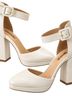 IDIFU 100% Other Solid Ivory Heels Size 9 - photo 1