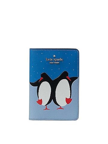 Kate Spade New York "Arctic Friends" Penguin Passport Holder/Travel Wallet (Style No. K4769) Card Holder  (view 2)