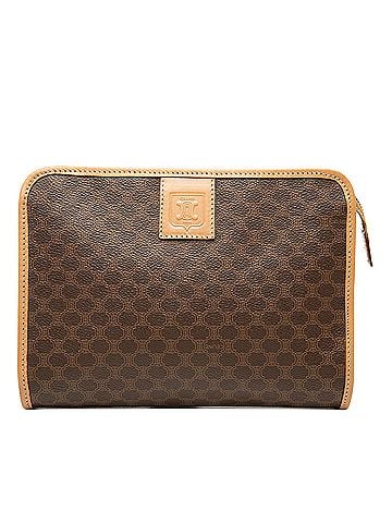Céline Macadam Coated Canvas Clutch (view 1)