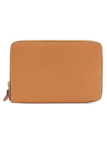 Hermès HERMES Azap Combine Round Long Wallet, Veau Epsom Leather, Light Camel, ?K Stamp (view 2)