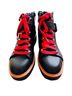 Indigo Black Red Ankle Boots Size 6 1/2 - photo 4
