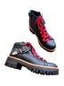 Indigo Black Red Ankle Boots Size 6 1/2 - photo 1