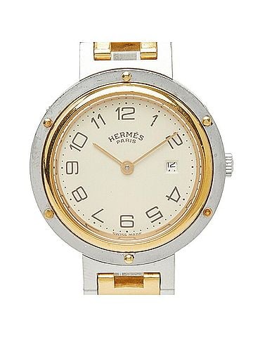 Hermès Hermes Clipper Watch CL3.440 Quartz Beige Dial Stainless Steel Men's HERMES (view 1)