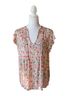 Monday Fun 100% Rayon Floral Pink Purple Green Sleeveless Blouse Size L - photo 1