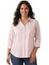 Eddie Bauer Stripes Pink Yellow 3/4 Sleeve Button-Down Shirt Size XL - photo 1