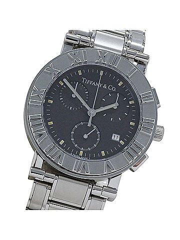 Tiffany & Co. Tiffany &amp; Co. Men's Atlas Chronograph Quartz Watch, Stainless Steel (SS), Model Number Z0002.32.10A11A00A, Silver/Gray (view 1)
