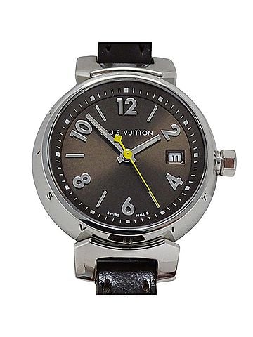 Louis Vuitton Louis Vuitton LOUIS VUITTON Women's Watch, Tambour Triple Coiled Date, Quartz, Stainless Steel, Leather Strap, Q1211 (view 2)