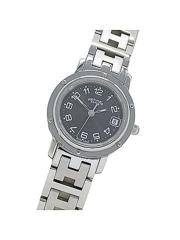 Hermès Hermes HERMES Women's Watch, Clipper Date, Quartz, Stainless Steel (SS), CL4.210, Silver/Gray (view 1)