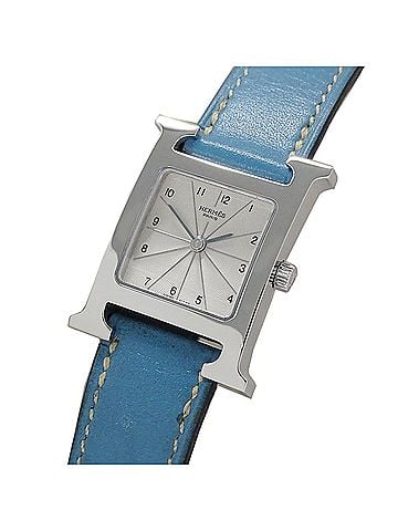 Hermès Hermes HERMES Women's Watch Brand H-Watch Quartz QZ Stainless Steel SS Leather HH1.210 Silver Blue ?L (view 1)