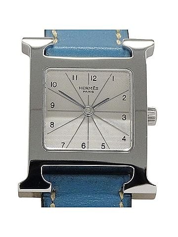 Hermès Hermes HERMES Women's Watch Brand H-Watch Quartz QZ Stainless Steel SS Leather HH1.210 Silver Blue ?L (view 2)