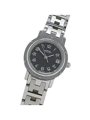 Hermès Hermes HERMES Women's Watch, Clipper Date, Quartz, Stainless Steel (SS), CL4.210, Silver/Gray (view 1)