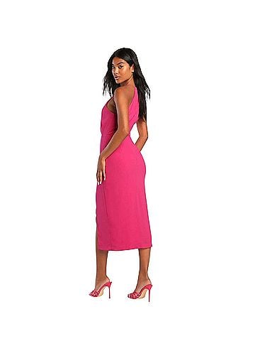 Lulus Dreamy Date Night Magenta Sleeveless Midi Dress Size Cocktail Dress (view 2)