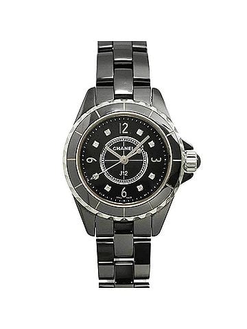 Chanel Chanel J12 29mm H2569 Women's Watch, 8 Diamonds, Black Ceramic Quartz Watch (view 1)