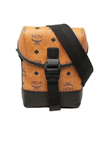MCM MCM Visetos Crossbody Shoulder Bag, Brown &amp; Black Leather, Women's (view 1)