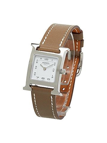 Hermès Hermes H-Watch Mini 21mm Wristwatch HH1.201 W403480WW00 Quartz White Dial Stainless Steel Veau Swift Leather Women's Watch HERMES (view 2)