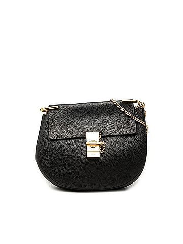 Chloé Chloé Chloe Drew Crossbody Chain Shoulder Bag, Black Leather, Women's (view 1)