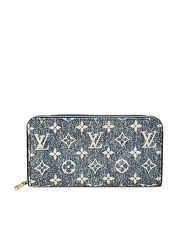 Louis Vuitton Louis Vuitton Monogram Jacquard Denim Zippy Wallet, Round Zipper Long M81226, Blue Leather, Women's LOUIS VUITTON (view 1)