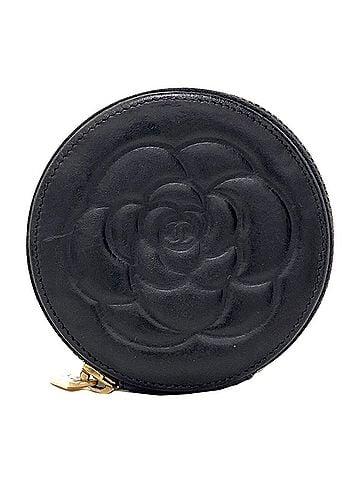 Chanel Chanel Camellia Gold Hardware Coin Case Calfskin Women's CHANEL (view 1)