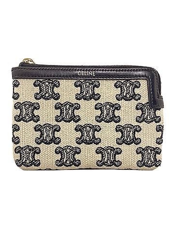 Céline Celine Triomphe Coin Case, Canvas, Women's (view 1)