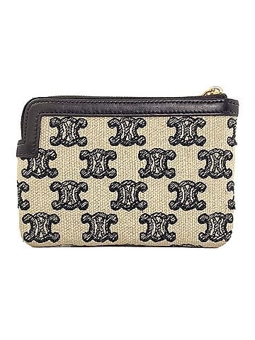 Céline Celine Triomphe Coin Case, Canvas, Women's (view 2)