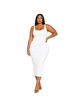 Naked Wardrobe Sculpt Tank Midi Dress Casual Dress (view 1)