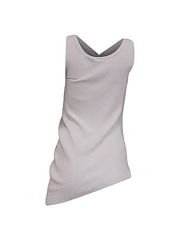 Dries Van Noten Dries Van Noten Ribbed Tank Top in White Cotton (view 1)