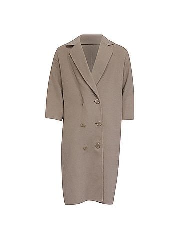 Mansur Gavriel Mansur Gavriel Double-Breasted Coat in Beige Wool (view 1)