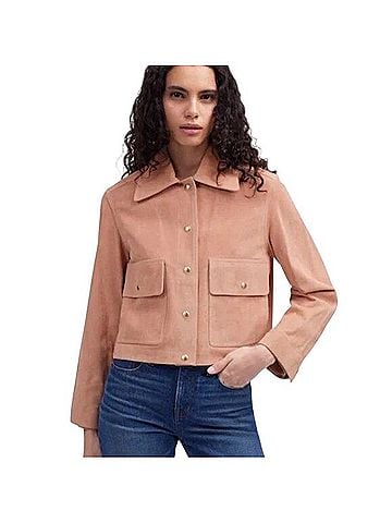 Madewell Suede Boxy Crop Chore Jacket Jacket (view 1)