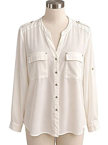 Calvin Klein Long Sleeve Button-Down Shirt (view 1)