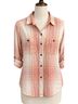 Mudd Plaid Pink White Button-Down Shirt Size M - photo 1