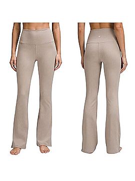Lululemon Athletica Brushed Softstreme Ribbed Zip Flared Pant Fleece Pants (view 1)