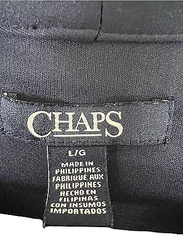 Chaps Navy Floral Knot-Front Maxi Dress Casual Dress (view 2)