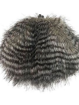Chico's Elegant Gray Fax Chain Fur Shoulder Bag Shoulder Bag (view 2)