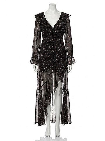 For Love & Lemons Juliana Maxi Dress in Black (view 1)