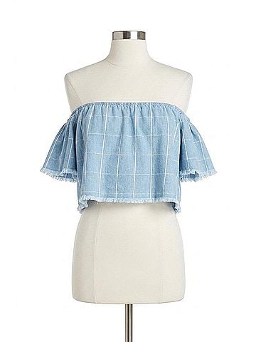 Show Me Your Mumu Turner Top in Chambray (view 1)
