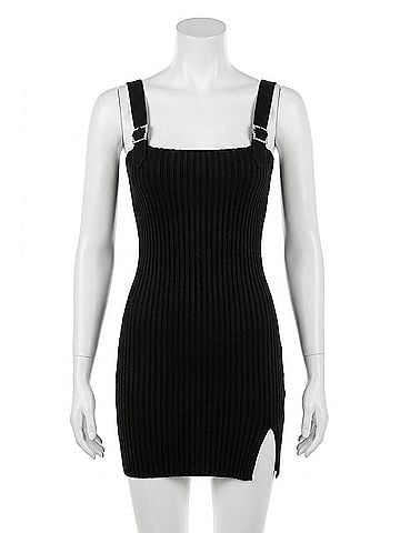 For Love & Lemons Cambridge Mini Dress in Black (view 1)